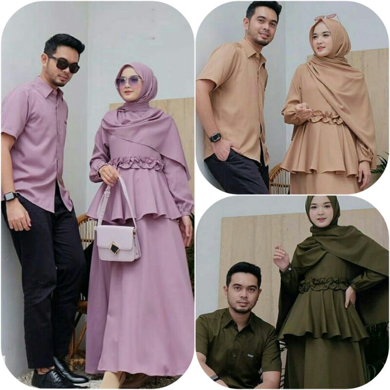 Setelan Pakaian Couple  muslim / couple lebaran / couple pasangan lebaran / couple cwe cwo / couple 