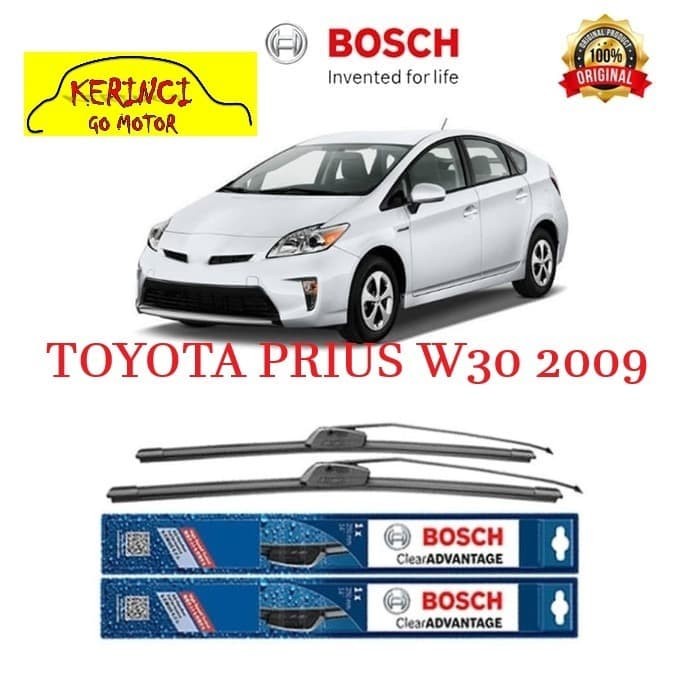 WIPER BOSCH CLEAR ADVANTAGE TOYOTA PRIUS W30 2009 26&quot; &amp; 16&quot; SEPASANG