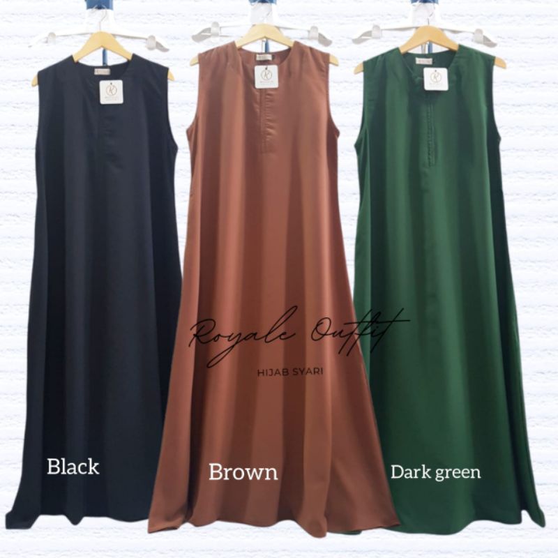 royale - inner wolfis gamis tanpa lengan
