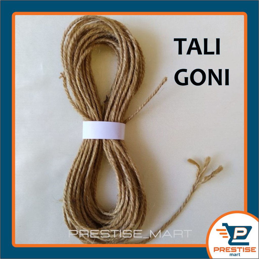 

Tali Rami Tali Goni Vintage Bungkus Kado Hang Tag Hampers Dekorasi Rustic 3 PLY (tebal 2-3 mm) 10 Meter