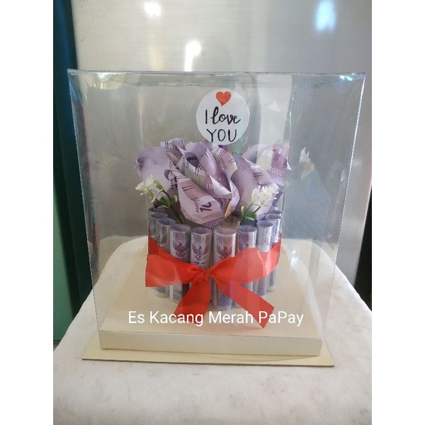 Money Cake / Kue Uang / Cake Uang (Kemasan Box Mika)