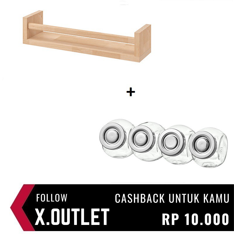 BEKVAM atau RAJTAN Rak  Bumbu  1 Pc Stoples Bumbu  
