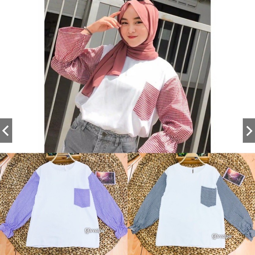 BEFAST - ZEC Blouse YUEVE / Kika Blouse/Maura Combi Top / Blouse Wanita / Blouse Wanita Terlaris / Blouse Modis / OOTD Wanita Kekinian / Blouse Bisa Di Pakai Wanita Hijab