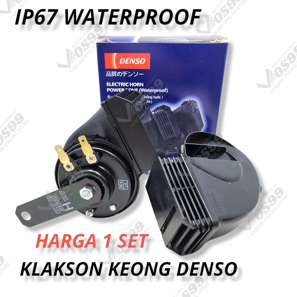 KLAKSON DENSO KEONG TUTUP WATERPROOF ORIGINAL 12V COCOK UNTUK MOTOR DAN MOBIL IP 67 ANTI AIR DAN ANTI DEBU UNIVERSAL