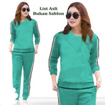 Stelan Training Olahraga Wanita Terbaru Lengan Panjang BAJU SETELAN MODIS TERKINI