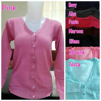 Cardigan Kancing - Sweater Cewek Soft Rajut