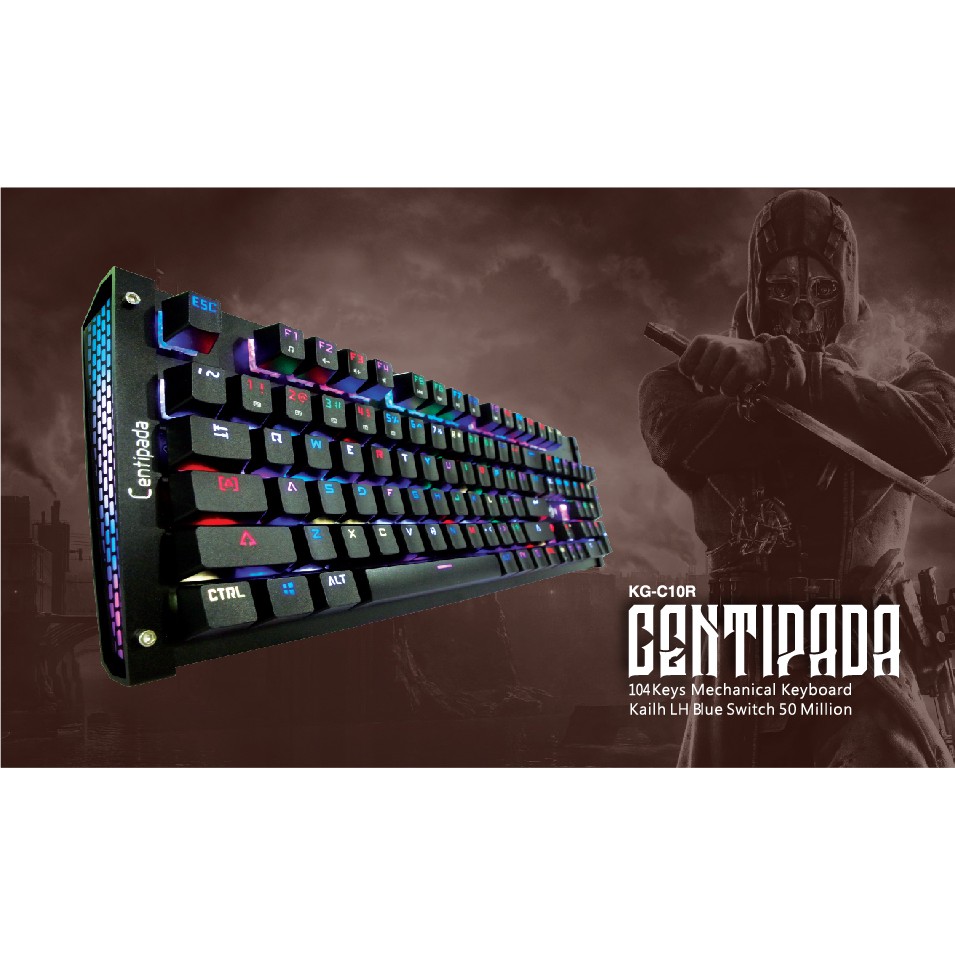 Keyboard gaming Imperion Mechanical Wired rgb 104 keys centipada kg-c10r