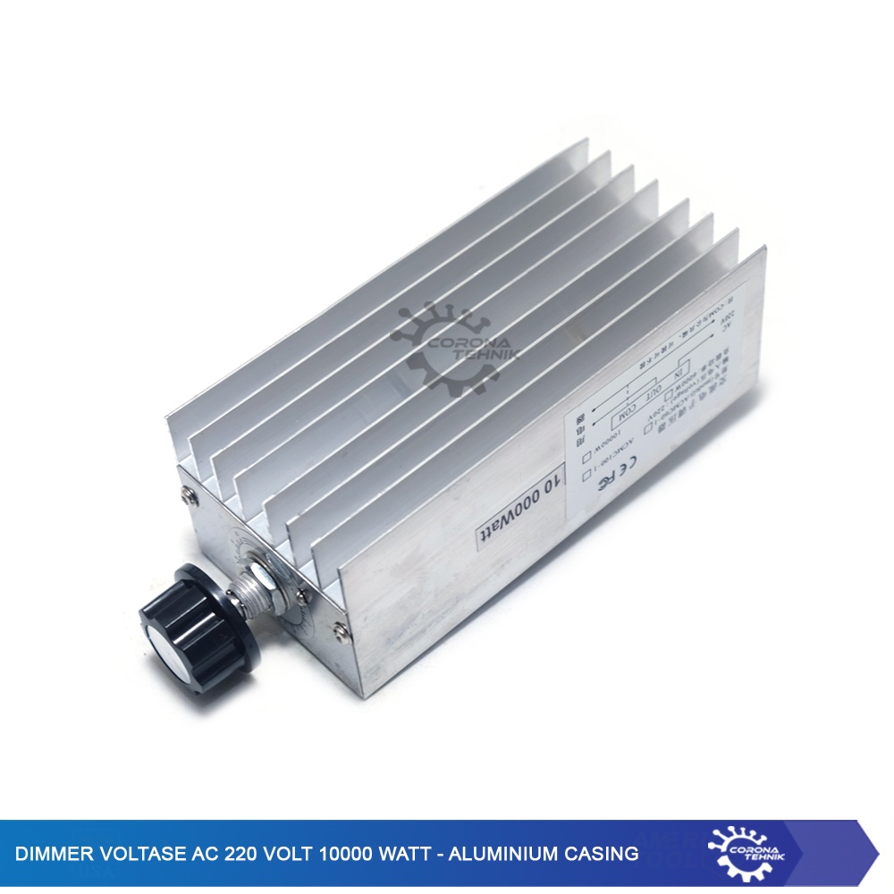 Aluminium Casing - Dimmer Voltase AC 220 Volt 10000 Watt