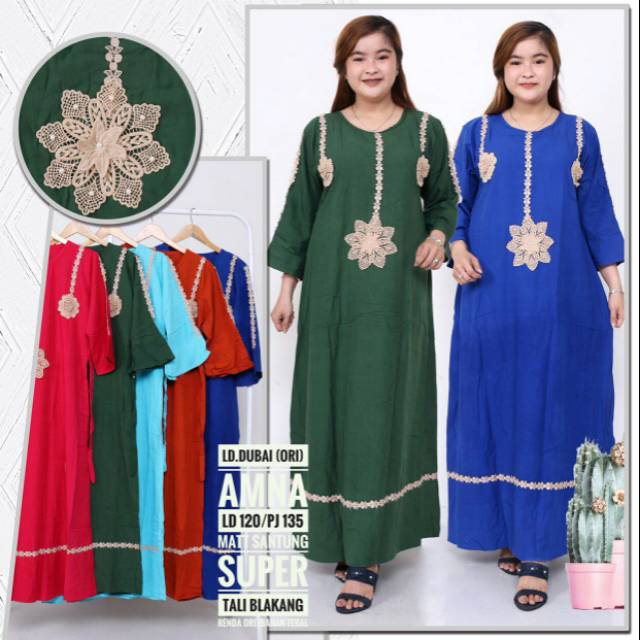 Gamis dubai amna jumbo ld120