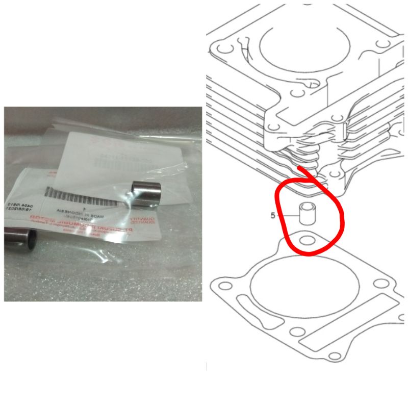 BOSH PIN DOWEL BOS BLOK SILINDER PENDEK SUZUKI SATRIA FU SGP