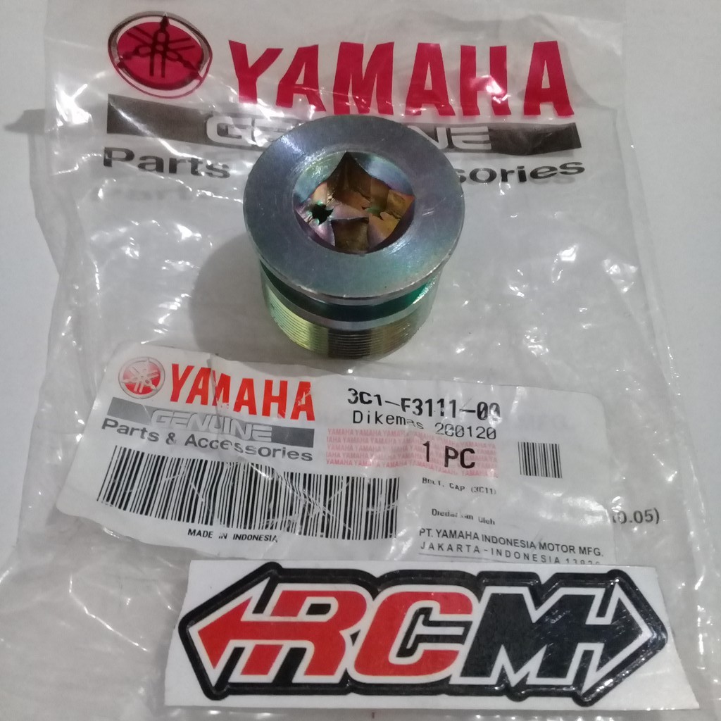 PERBIJI BOLT CAP BAUT TUTUP AS SHOCK SKOK DEPAN VIXION OLD LAMA ORI ORIGINAL YAMAHA YGP ASLI 3C1-F3111-00