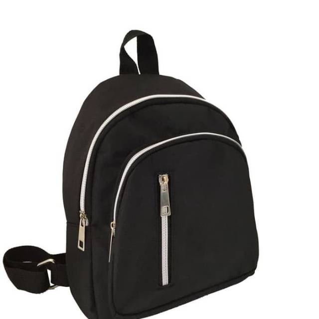 Tas Ransel Wanita Mini Kanvas Nilon Import -  Navy