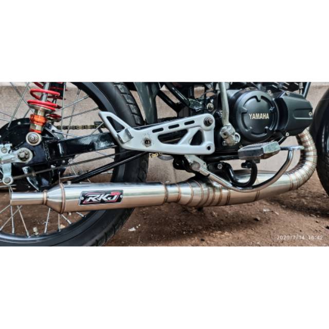 Knalpot RX-KING kolong phyton stainless super garing RKJ racing