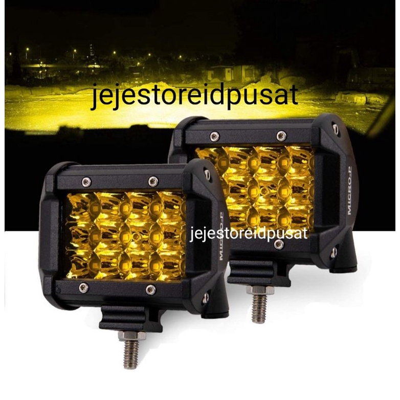 lampu kabut led 12 mata cwl 36watt/lampu tembak sorot kotak cwl 36watt 12mata warna kuning