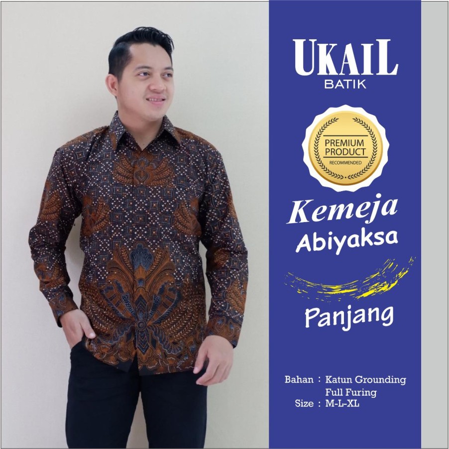 ABIYAKSA UKAIL KEMEJA BATIK SOLO PRIA LENGAN PANJANG LAPIS FURING ATASAN BATIK PREMIUM MODERN KATUN HALUS PEKSI AJISAKA SELING KUNING PEKSI SELING BIRU BROTOJOYO WAHYU LAWASAN PRASTOWO PEKSI YUDHA PEKSI SANDING ABIYAKSA PUSPO KINASIH GURDO WIBOWO PRAKOSO