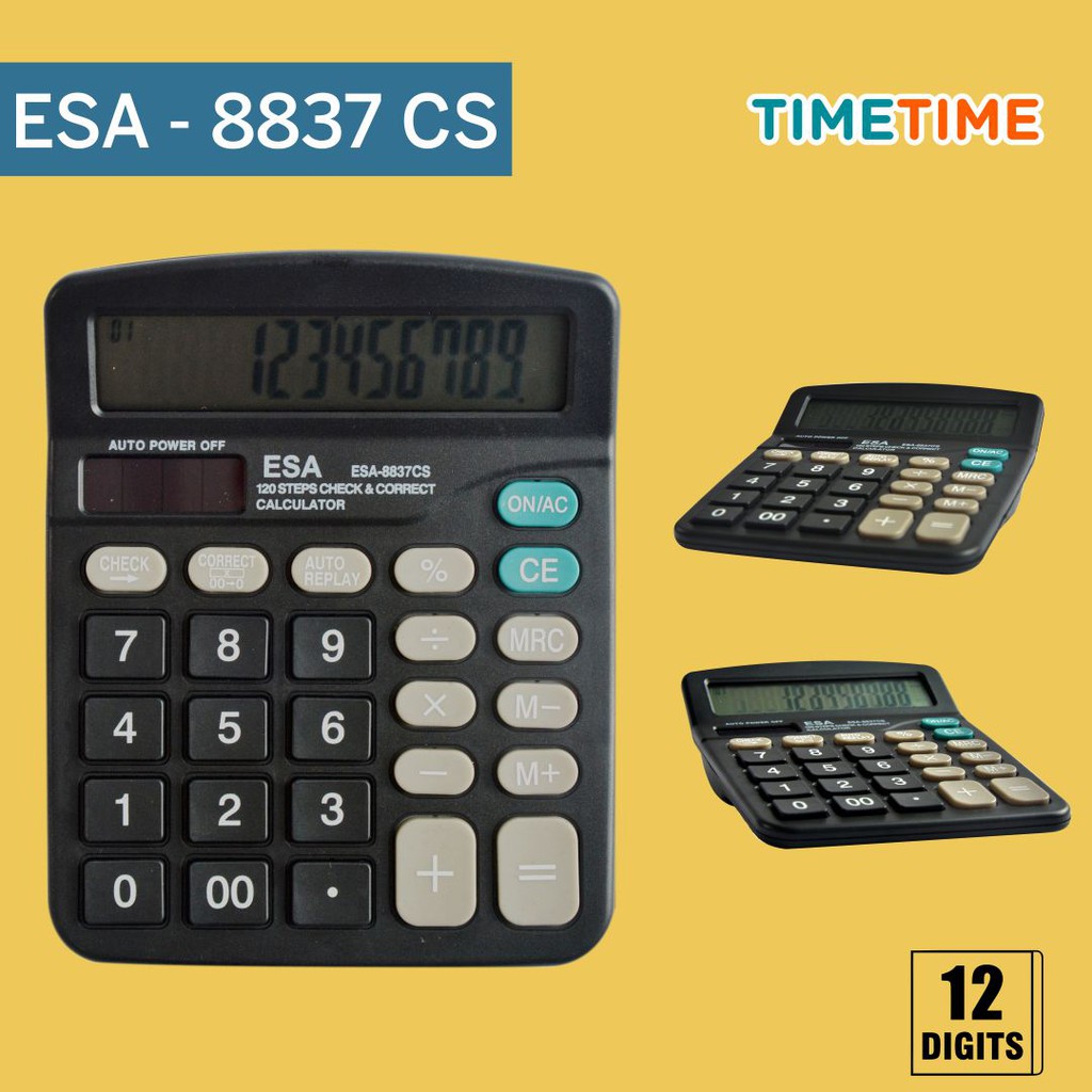 

Kalkulator Check Correct 12 Digits MURAH FREE BATERAI Calculator 8837