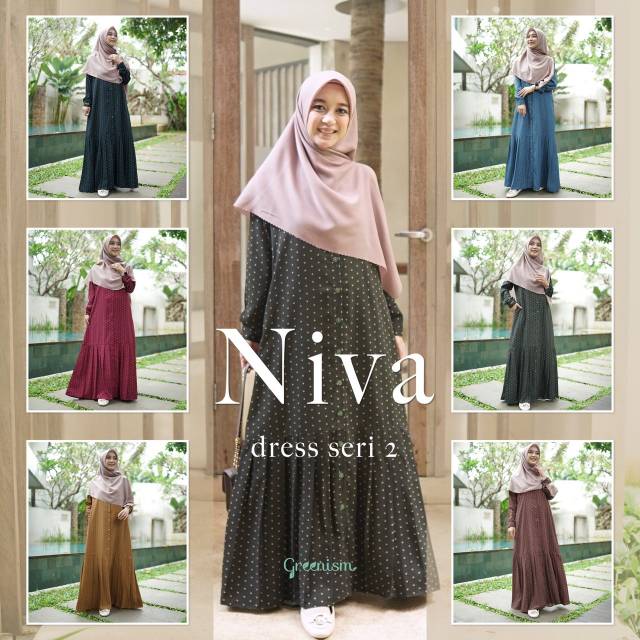 Gamis Polkadot Niva Dress 2 By Greenism