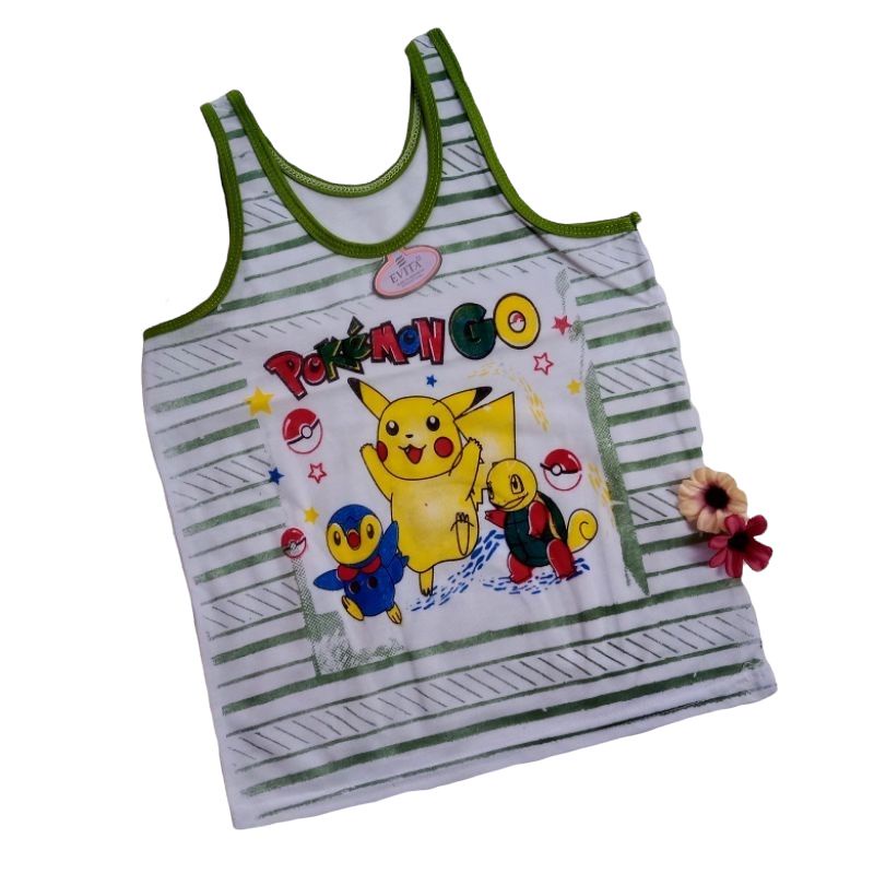 12 PCS Kaos Dalam Anak Laki Laki Lusinan Murah Motif Pokemon Singlet Kaos Kutang Anak Laki Laki Cowo