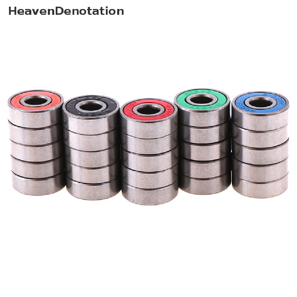 (Heavendenotation) 5pcs Abec-9 608rs Bearing Roda Roller Untuk Skateboard / Skuter