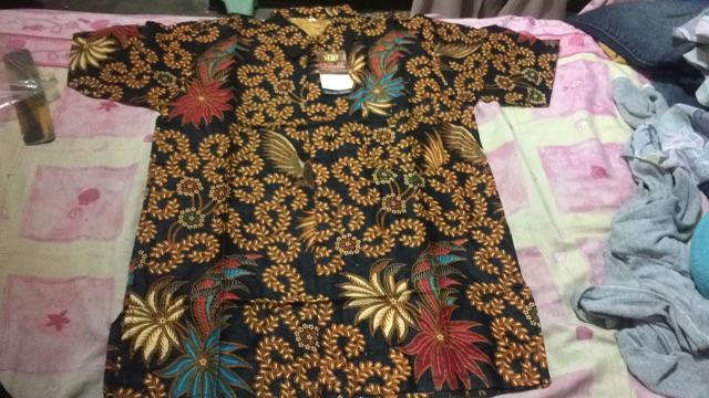 Real Pict Kemeja  Batik Pria Bordir Sogan Hrb026 Batikaf Notoarto Batik Ipnu-ippnu Hem Pria