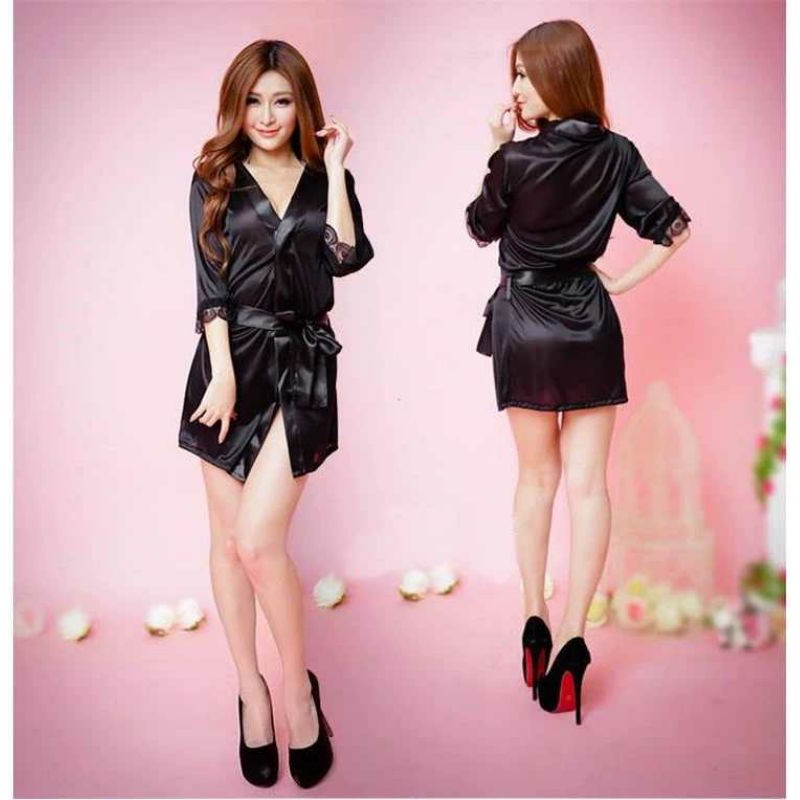 Letta Lingerie Kimono Murah Lingeri Satin Lingeria Seksi Baju Dinas Depan Suami Baju Haram Sexy Ling