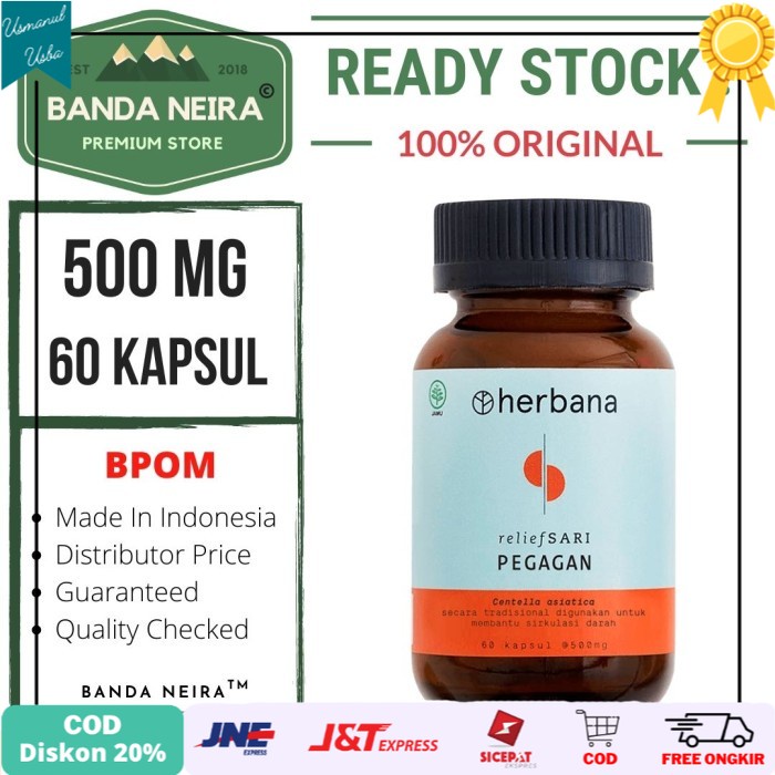 

❤COD❤ Herbana Pegagan 60 Kapsul 500 Mg