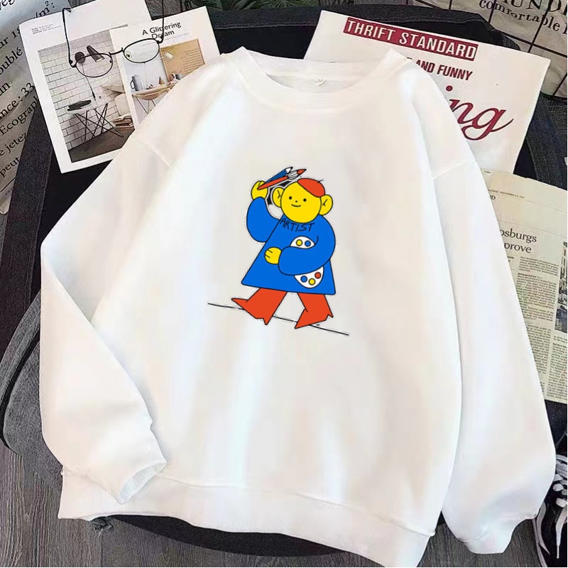 Sweatshirt oversize t shirt baju lengan panjang korea style