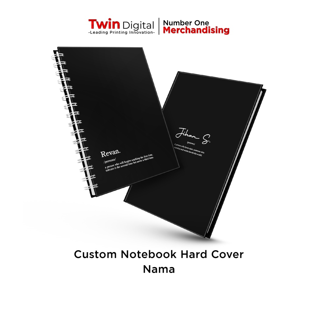 

Twindigital Cetak Buku Tulis Agenda Diary Tema Nama Buku Catatan Hard Cover - Custom Notebook Nama Edition