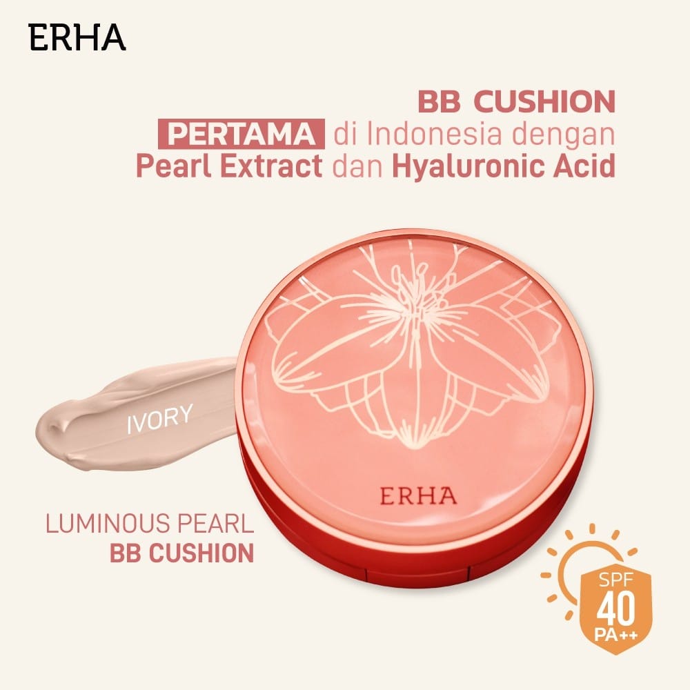 ERHA luminous pearl BB cushion spf 40 pa++