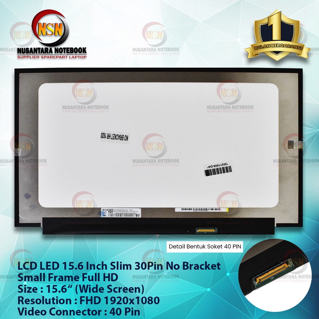 LCD LED 15.6 Slim 40Pin IPS 144 HZ No Bracket Full HD