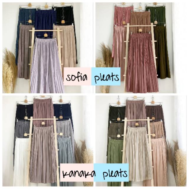 ROK PLISKET PANJANG WANITA PLEATED SKIRT Shopee Indonesia