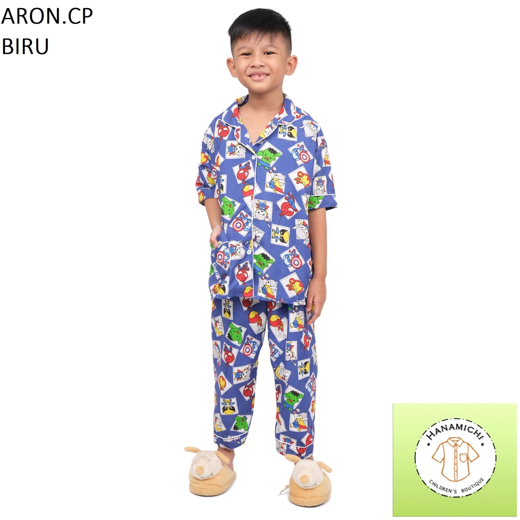 Hanamichi ARON.CP Baju Tidur Anak Lengan Pendek