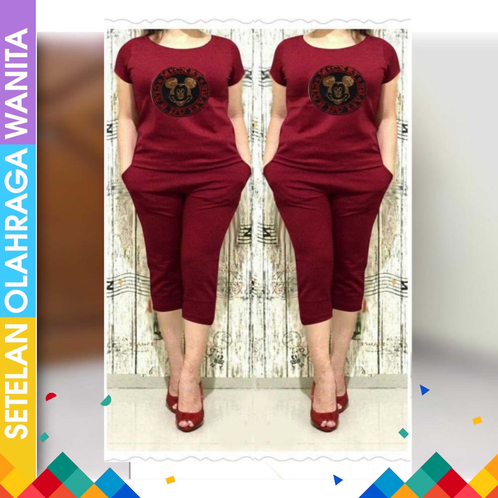 Setelan Baju Senam Nke Crop Silang Kuning Legging Saku Baju Senam Zumba Olahraga Gym Workout Baju