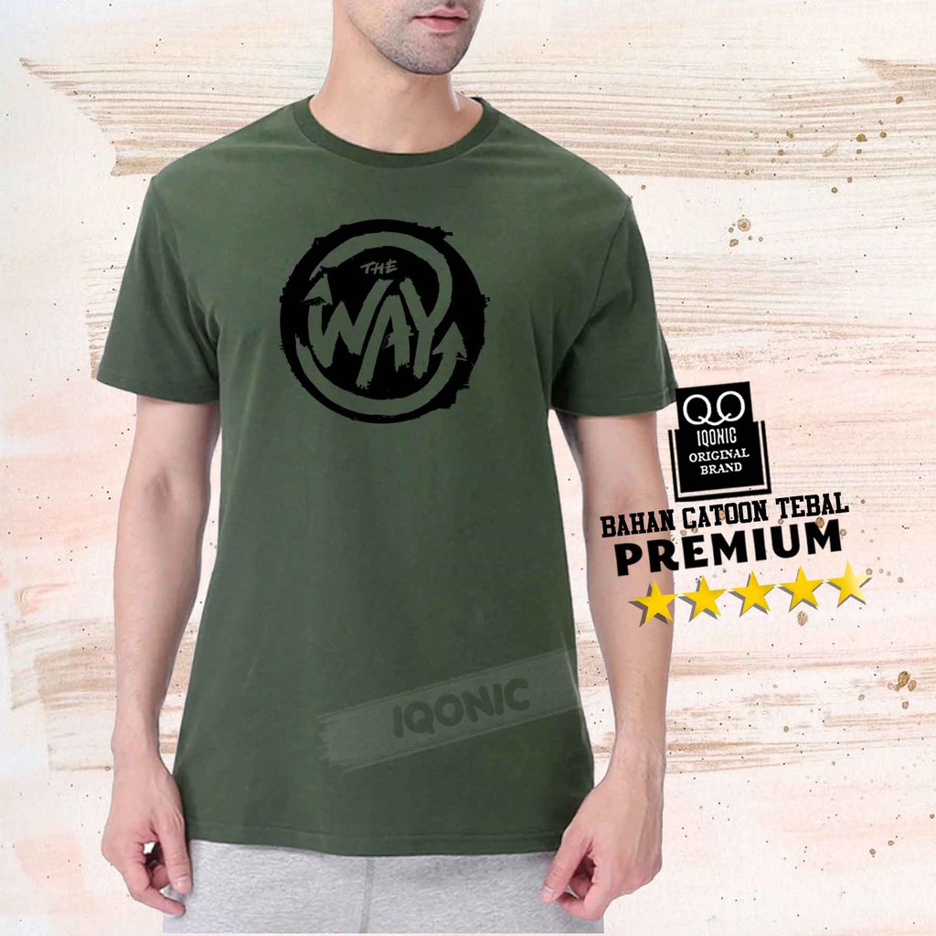 Brother Store Kaos Distro Pria - KAOS COWOK - The Way Circel Text Hitam Premium