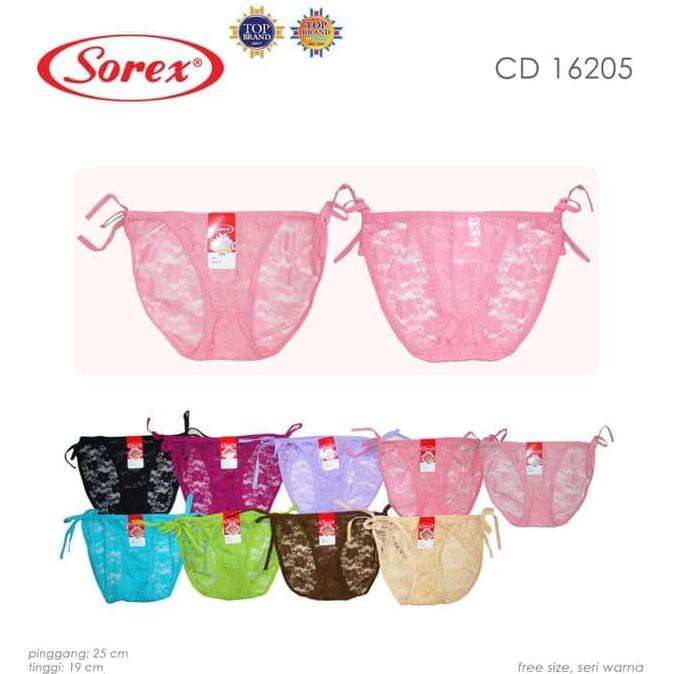 CD Celana Dalam Bikini Tali Samping Cewek Brukat Seksi Sorex 16205