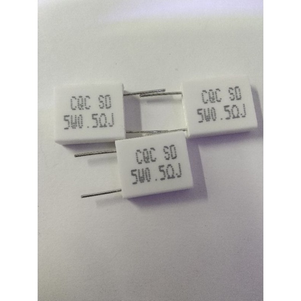 RESISTOR KAPUR 5 WATT GEPENG R kapur gepeng 5watt 0.5