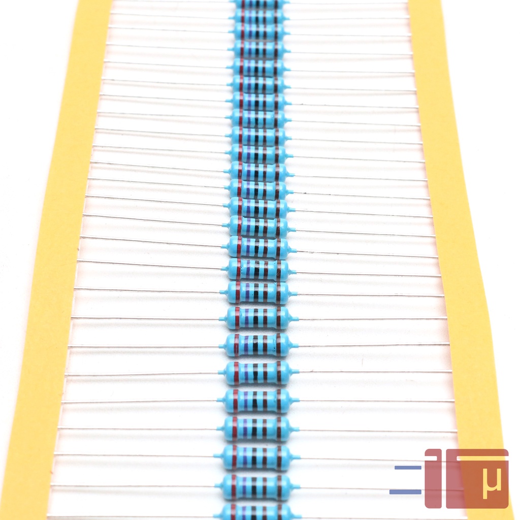 x10 Resistor 2K7 2.7K 1/2W Metal Film 1% Taiwan Kaki Tembaga