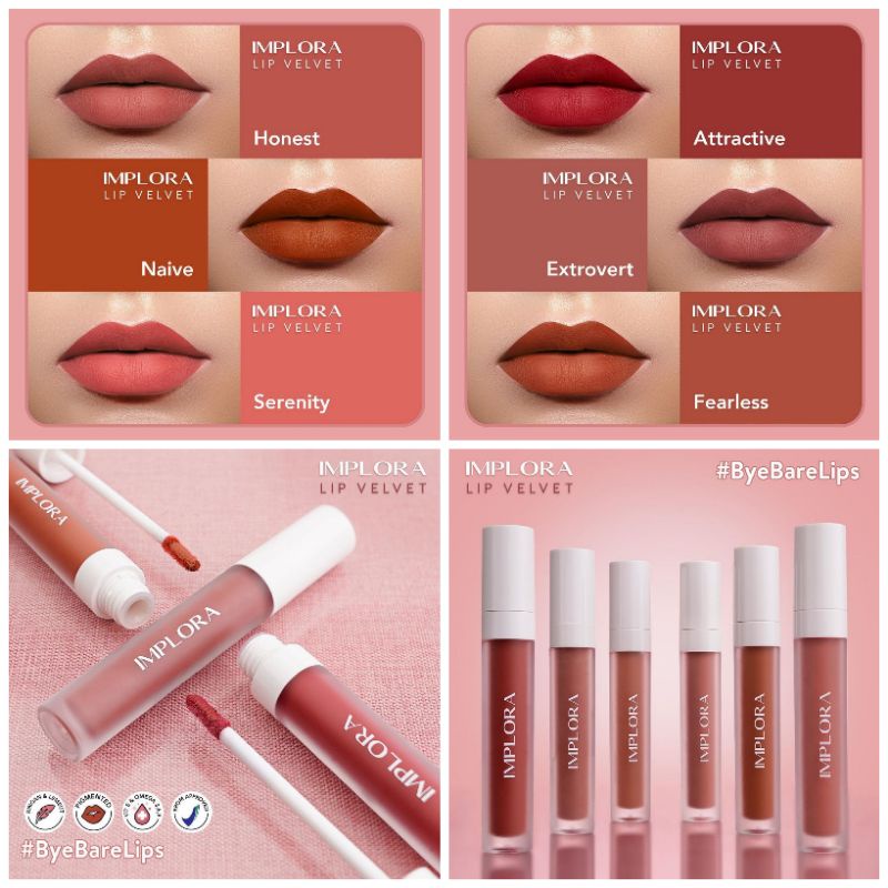 Implora Lip Velvet | Naive, Honest, Serenity, Attractive, Extrovert, Fearless, Atractive | Lipstick