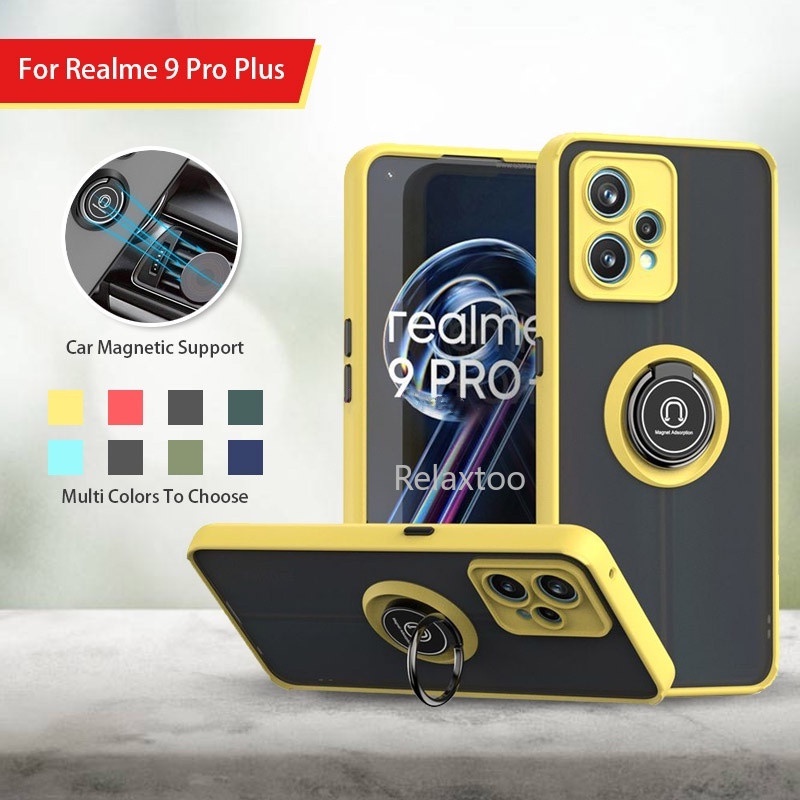 casing for realme 9 pro plus 9i 9 i pro  9pro  4g 5g matte ring phone anti crack hard case shockproo