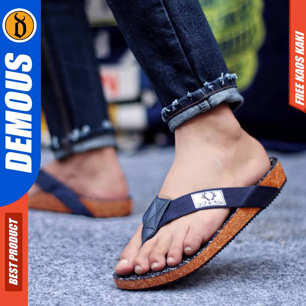 DEMOUS SORA Sandal Jepit Pria Simple Terbaru Kekinian