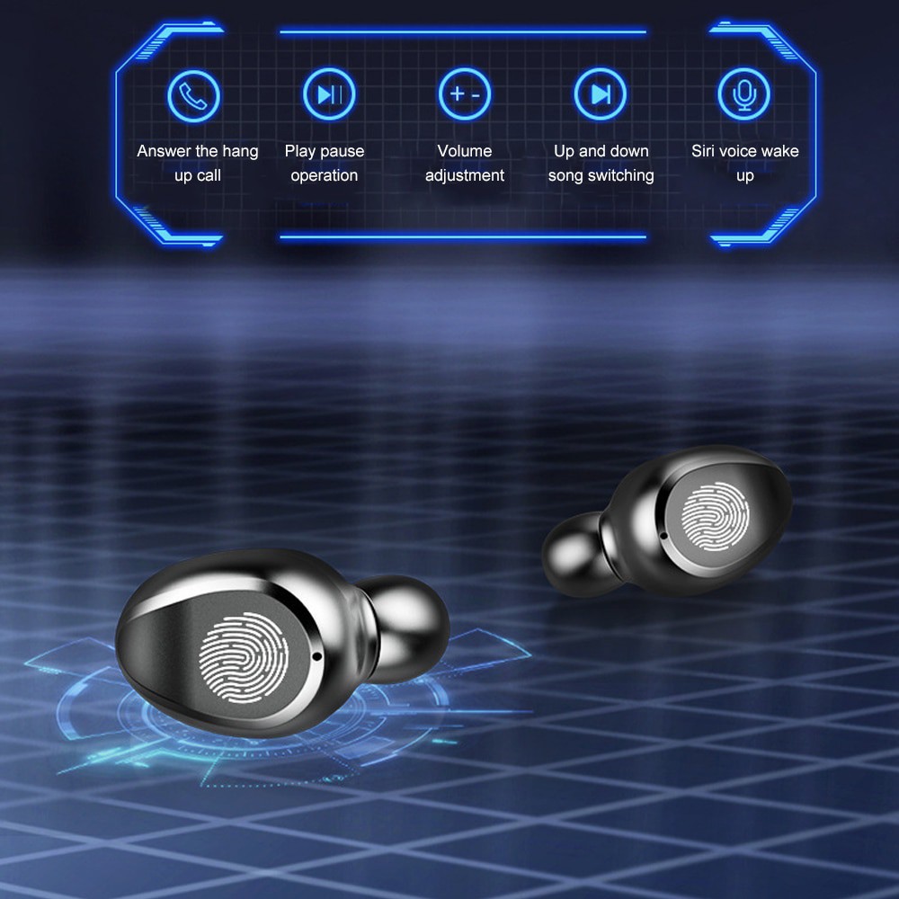 ZEBRA TWS Sport Earphone True Wireless Bluetooth 5.0 LED Touch with Powerbank Charging Dock 2000mAh