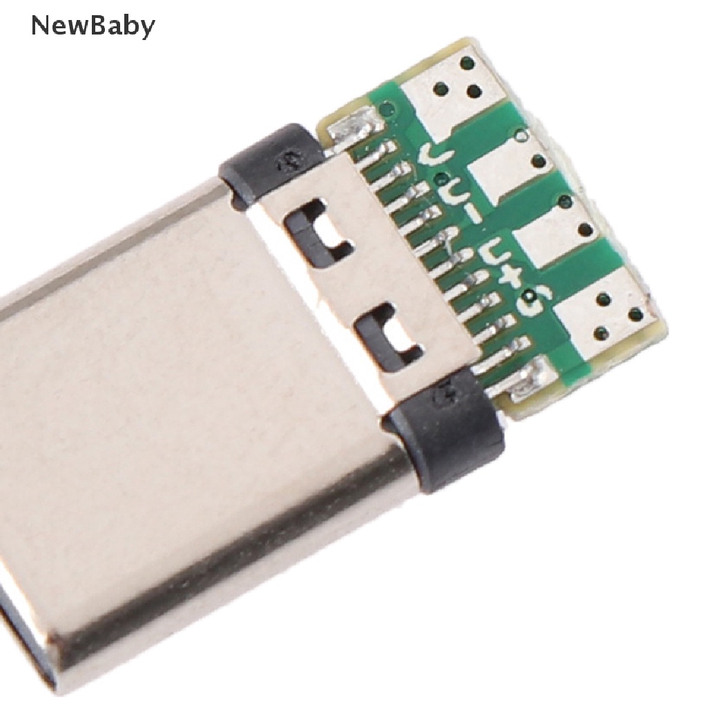 Newbaby 5Pcs Soket Konektor Plug Solder USB 3.1 Tipe C Male DIY Untuk PC Board
