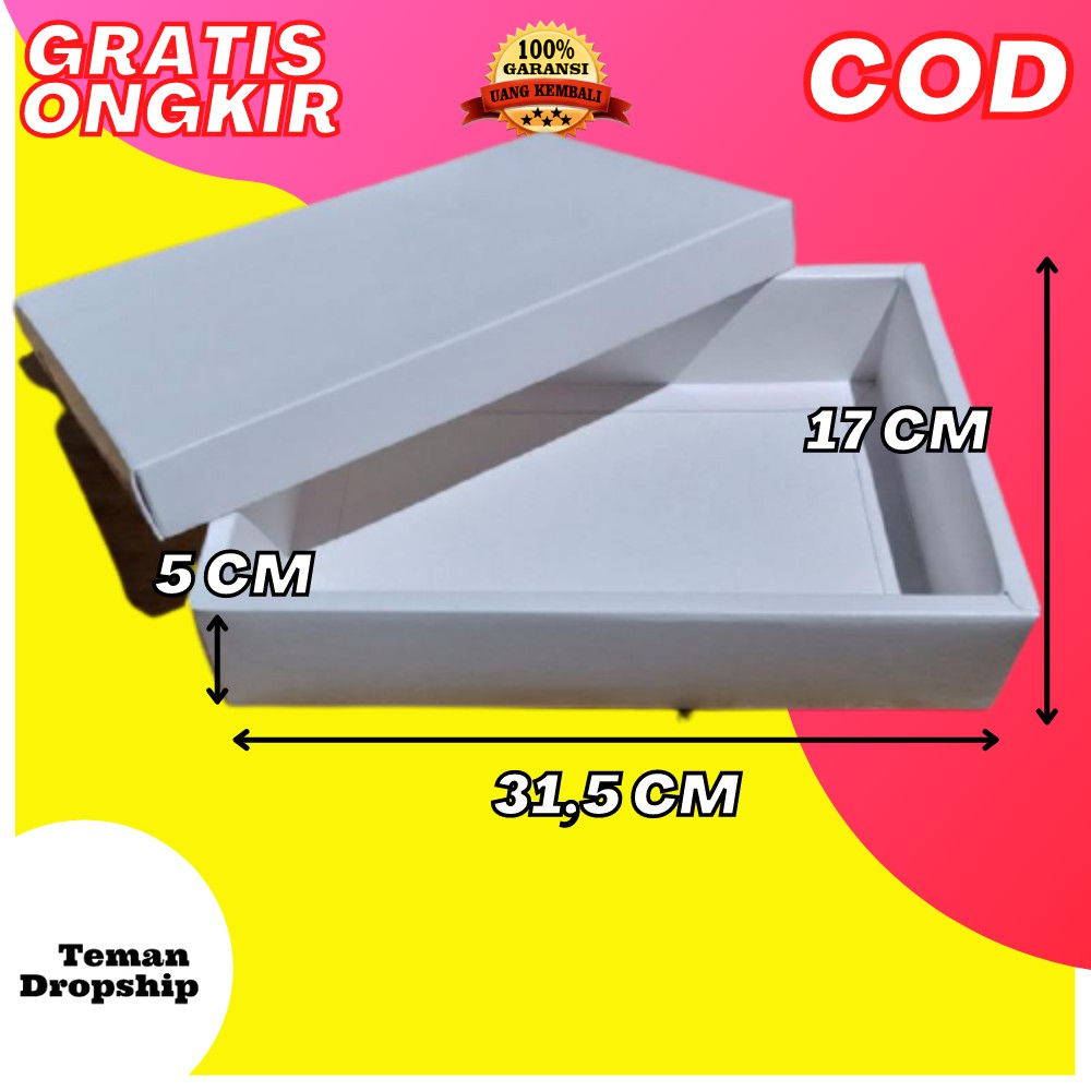 

KARDUS HAMPERS KOTAK KADO GIFT BOX KADO HAMPERS BOX SIZE 31,5X17X5 CM - TUTUP ATAS