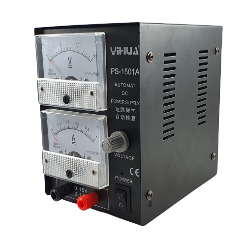 Power Supply Yihua PS1501A DC 15v 1a Adjustable 15 Volt 1 Ampere PS-1501A