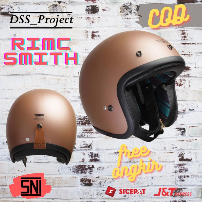 Jual Helm Bogo Retro Classic Smith Matte Choco Shopee Indonesia