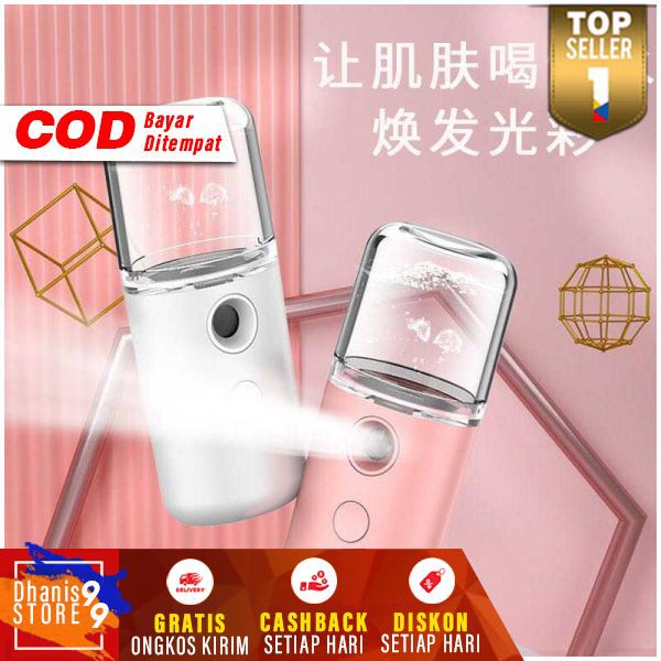 Nano Mist Sprayer Facial Steamer Moisturizer Nebulizer USB Humidifier Spray Wajah Sepray Pelembab