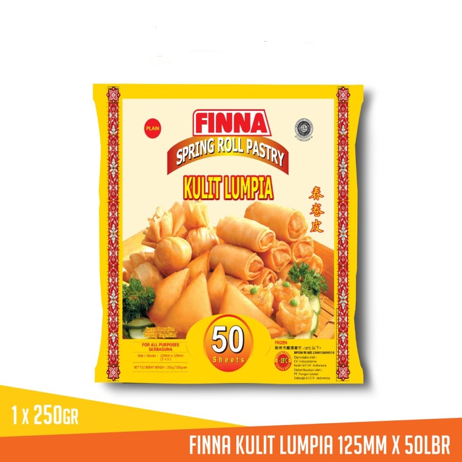 KULIT LUMPIA FINNA 125MM SPRING ROLL SKIN ISI 50LBR HALAL