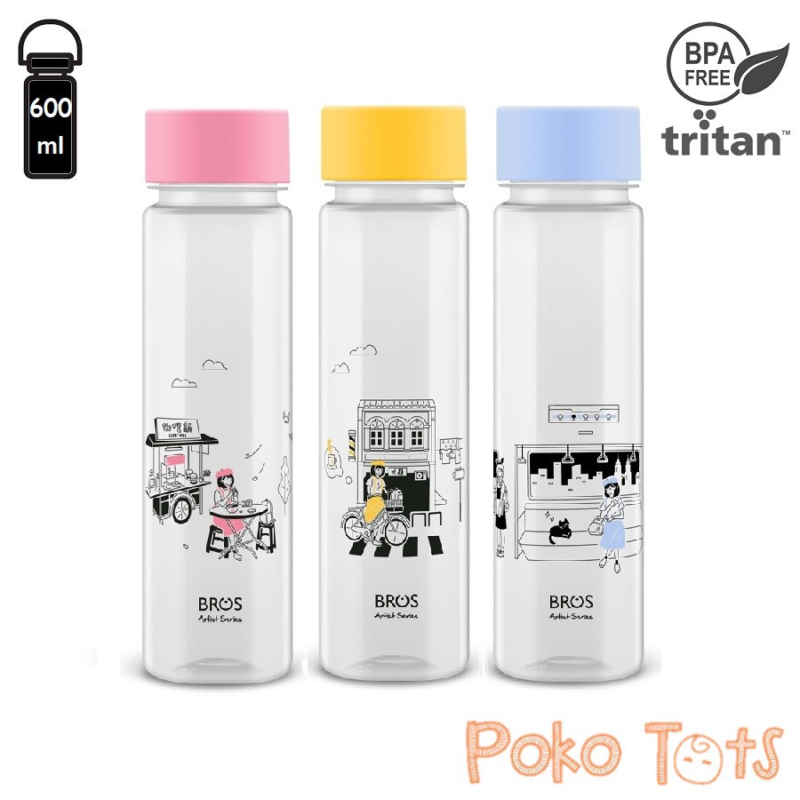 Bros Luna Series 600ml Artist Series Botol Minum Tritan WHS