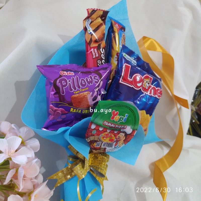 souvenir ulang tahun buket jajan buket snack Birthday Gift Milad