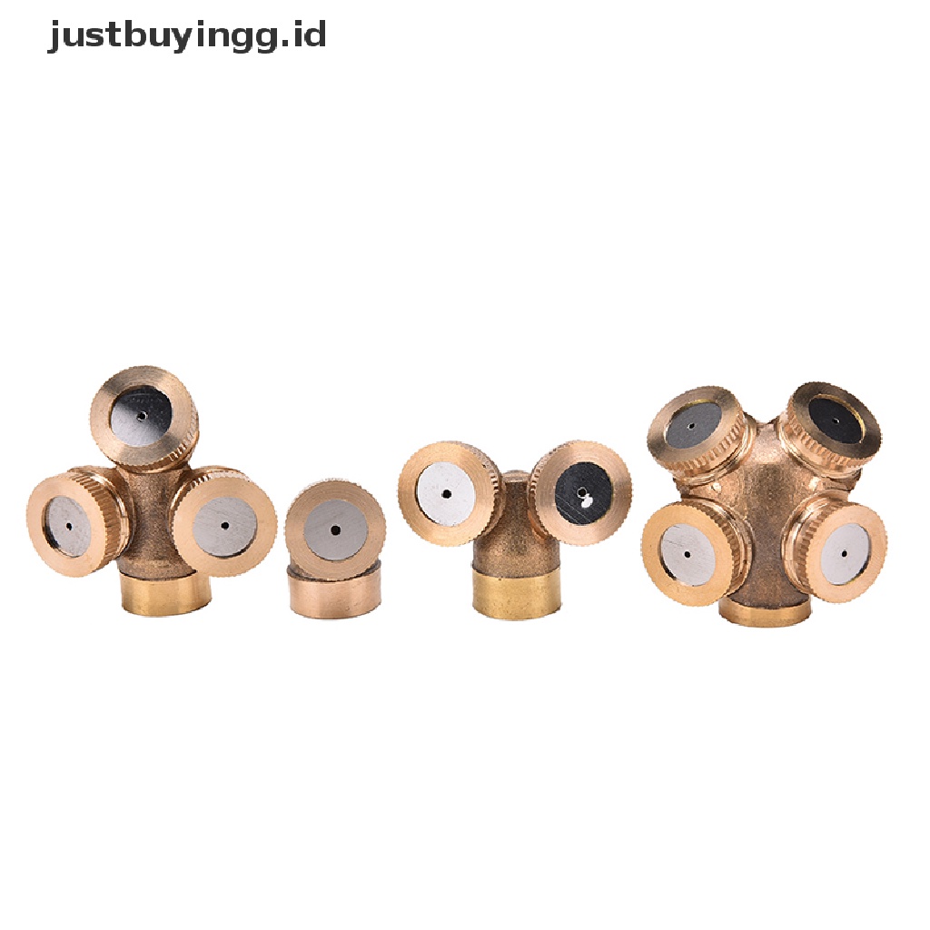 (Justbuyingg.Id) Nozzle Spray Misting Adjustable Bahan Kuningan Untuk Irigasi Taman